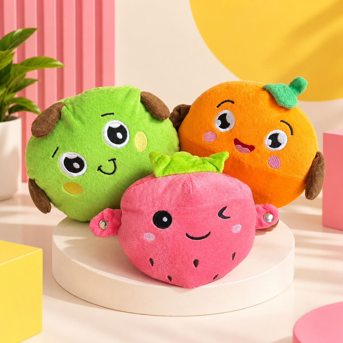 Interactive Musical Fruit Plush, Choose Your Favorite 🍓🍊🍏