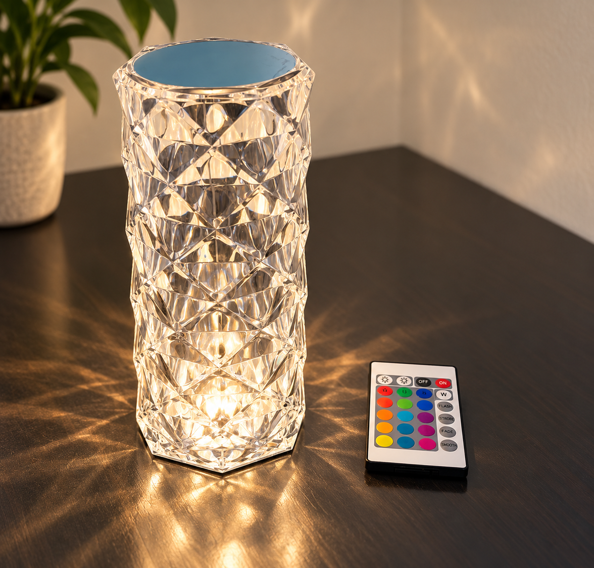 Crystal-Style Color-Changing Table Lamp ✨