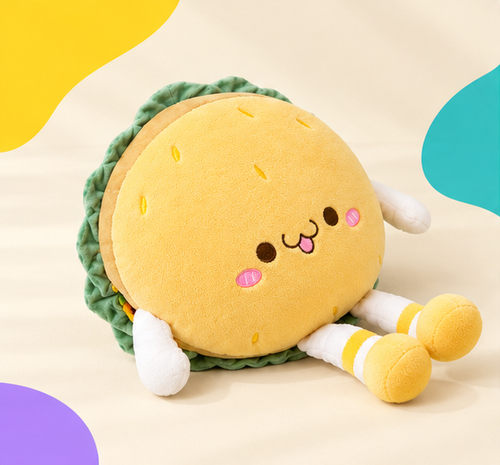 Cute Hamburger Plush Toy 🍔