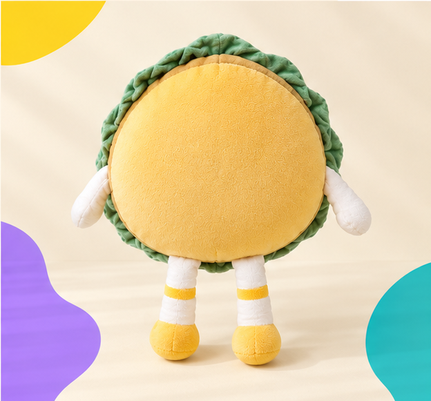 Cute Hamburger Plush Toy 🍔