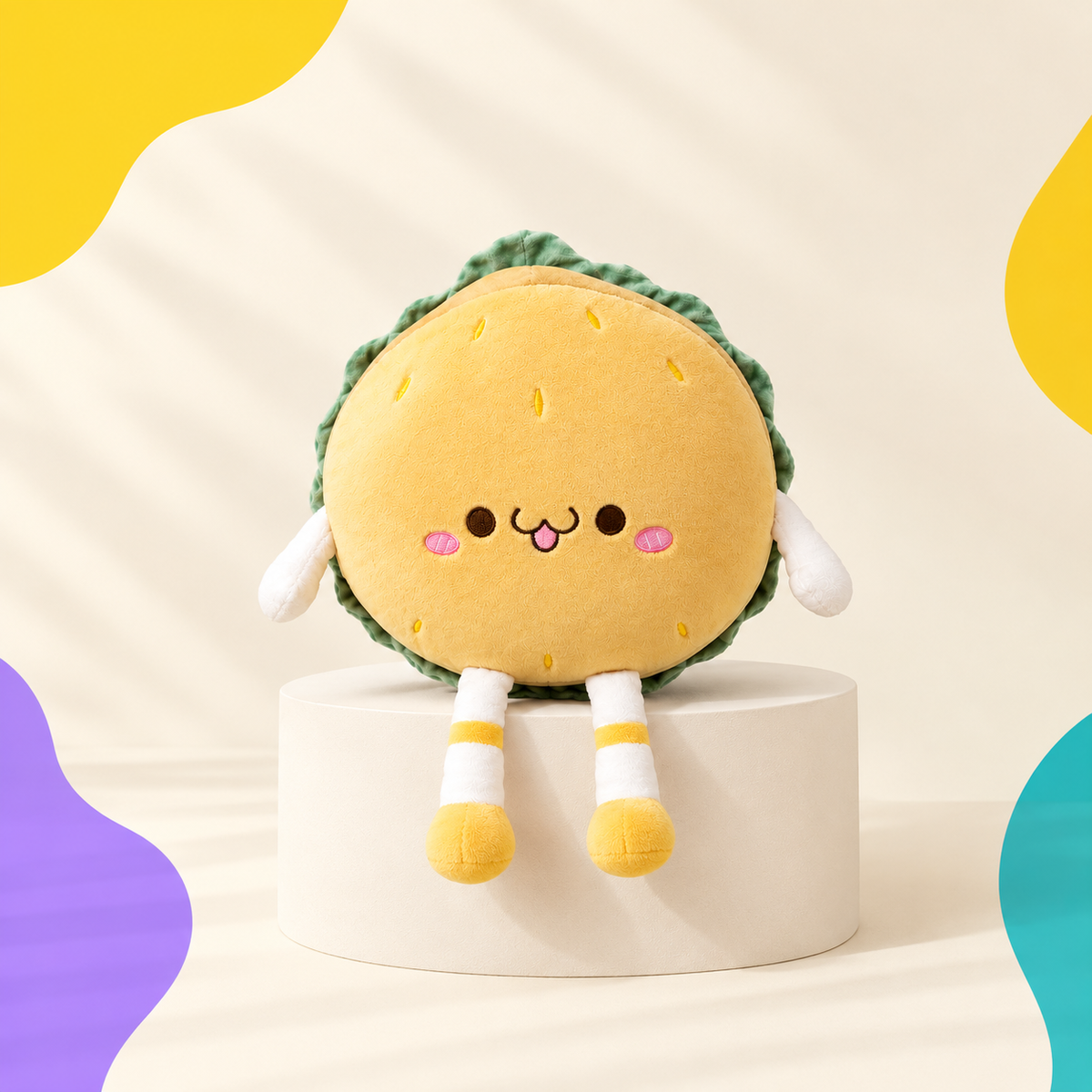 Cute Hamburger Plush Toy 🍔